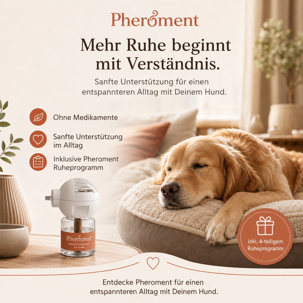 Der medikamentenfreie Pheroment-Diffusor für entspannte Hunde